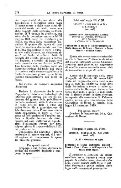 La Corte suprema di Roma raccolta periodica delle sentenze della Corte di cassazione di Roma