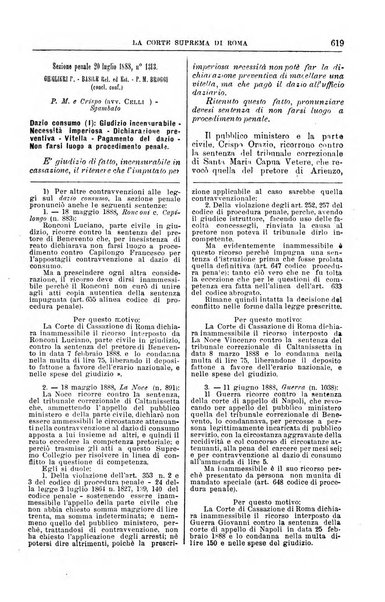 La Corte suprema di Roma raccolta periodica delle sentenze della Corte di cassazione di Roma