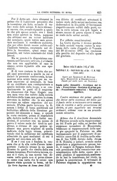 La Corte suprema di Roma raccolta periodica delle sentenze della Corte di cassazione di Roma