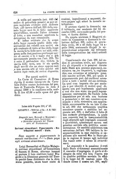 La Corte suprema di Roma raccolta periodica delle sentenze della Corte di cassazione di Roma