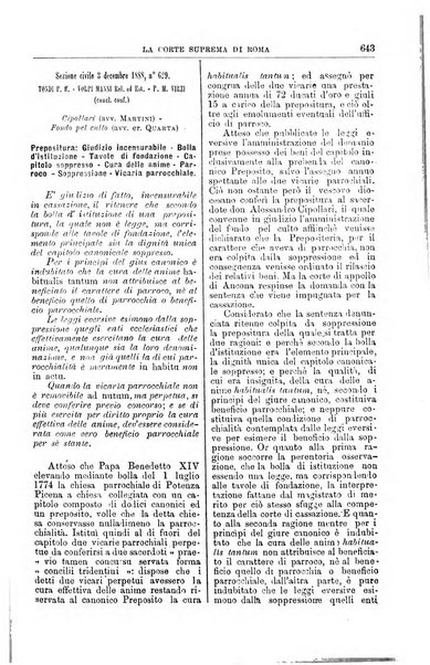 La Corte suprema di Roma raccolta periodica delle sentenze della Corte di cassazione di Roma