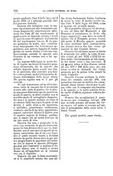 La Corte suprema di Roma raccolta periodica delle sentenze della Corte di cassazione di Roma