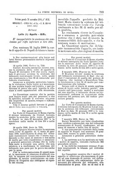 La Corte suprema di Roma raccolta periodica delle sentenze della Corte di cassazione di Roma