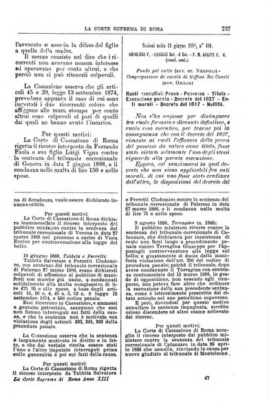 La Corte suprema di Roma raccolta periodica delle sentenze della Corte di cassazione di Roma
