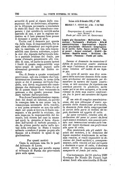 La Corte suprema di Roma raccolta periodica delle sentenze della Corte di cassazione di Roma