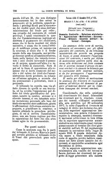 La Corte suprema di Roma raccolta periodica delle sentenze della Corte di cassazione di Roma