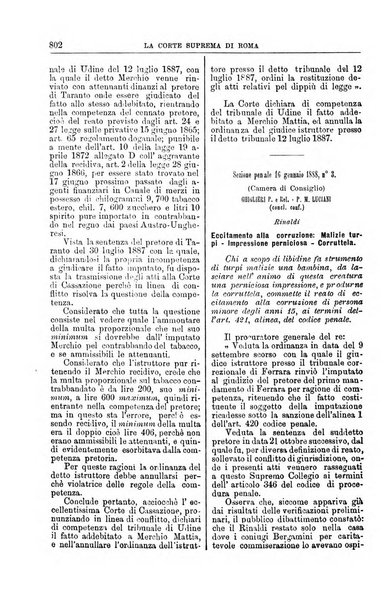 La Corte suprema di Roma raccolta periodica delle sentenze della Corte di cassazione di Roma