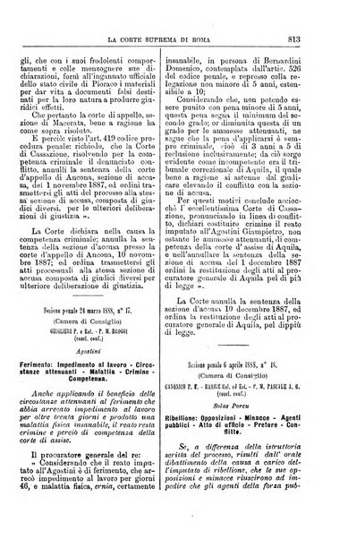 La Corte suprema di Roma raccolta periodica delle sentenze della Corte di cassazione di Roma