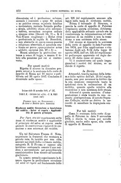 La Corte suprema di Roma raccolta periodica delle sentenze della Corte di cassazione di Roma