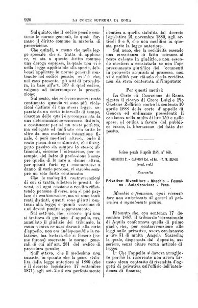 La Corte suprema di Roma raccolta periodica delle sentenze della Corte di cassazione di Roma