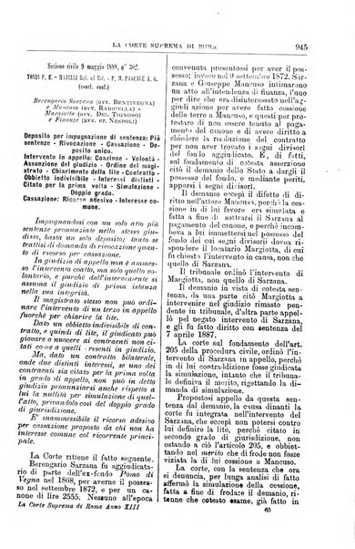 La Corte suprema di Roma raccolta periodica delle sentenze della Corte di cassazione di Roma