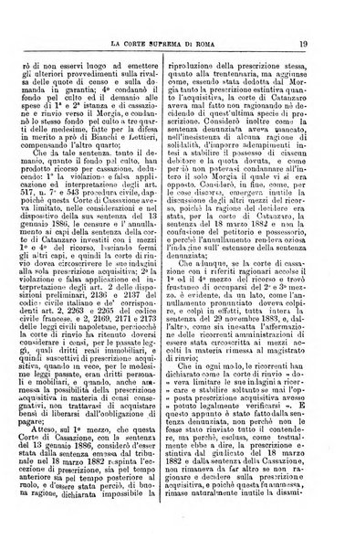 La Corte suprema di Roma raccolta periodica delle sentenze della Corte di cassazione di Roma