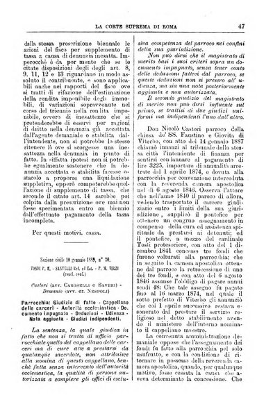 La Corte suprema di Roma raccolta periodica delle sentenze della Corte di cassazione di Roma