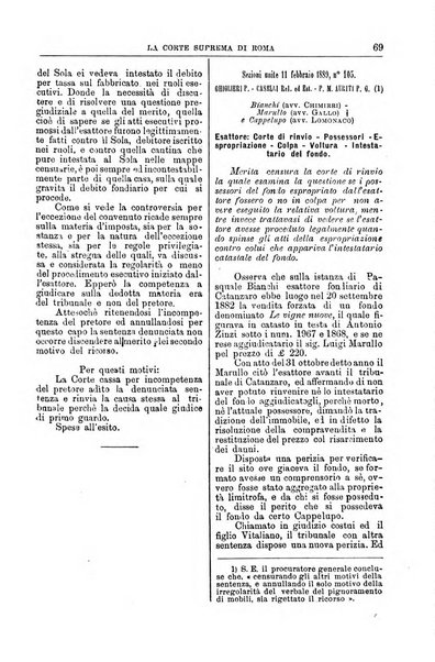 La Corte suprema di Roma raccolta periodica delle sentenze della Corte di cassazione di Roma