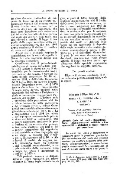 La Corte suprema di Roma raccolta periodica delle sentenze della Corte di cassazione di Roma