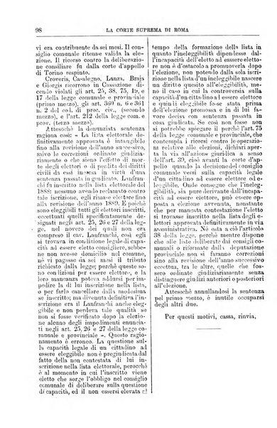 La Corte suprema di Roma raccolta periodica delle sentenze della Corte di cassazione di Roma