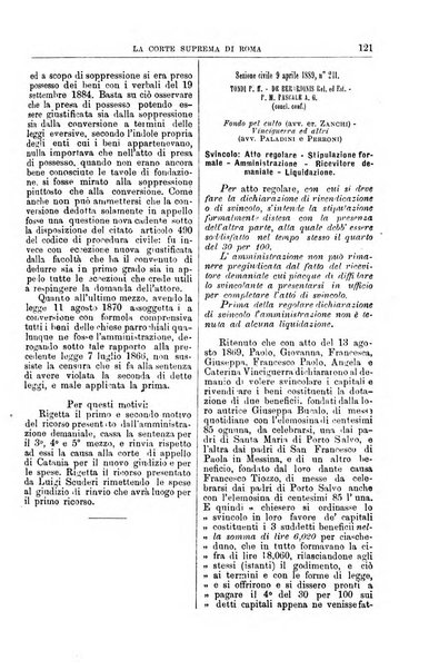 La Corte suprema di Roma raccolta periodica delle sentenze della Corte di cassazione di Roma