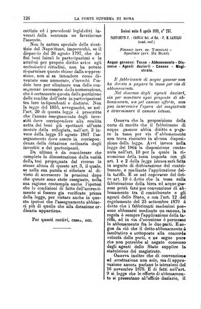 La Corte suprema di Roma raccolta periodica delle sentenze della Corte di cassazione di Roma