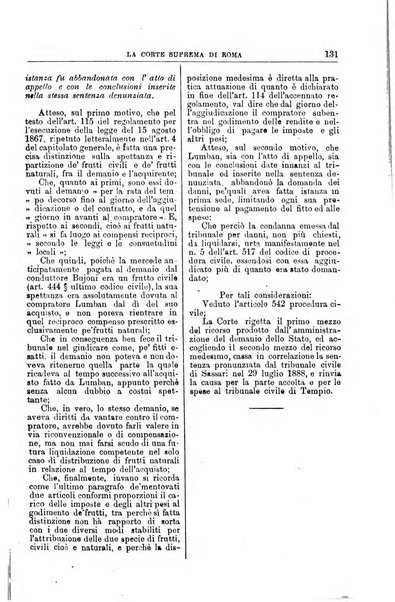 La Corte suprema di Roma raccolta periodica delle sentenze della Corte di cassazione di Roma