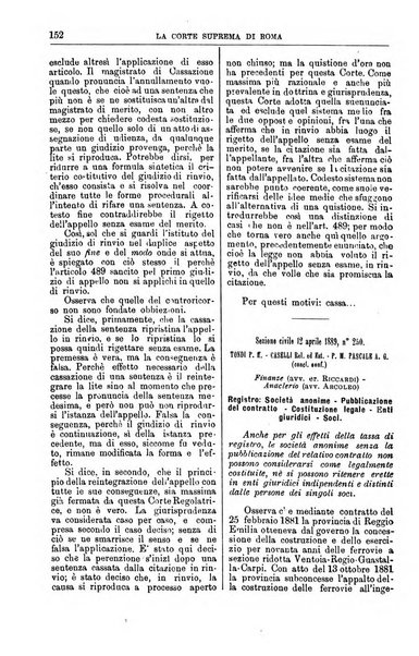 La Corte suprema di Roma raccolta periodica delle sentenze della Corte di cassazione di Roma