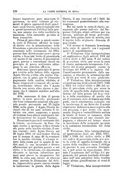 La Corte suprema di Roma raccolta periodica delle sentenze della Corte di cassazione di Roma