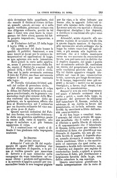 La Corte suprema di Roma raccolta periodica delle sentenze della Corte di cassazione di Roma