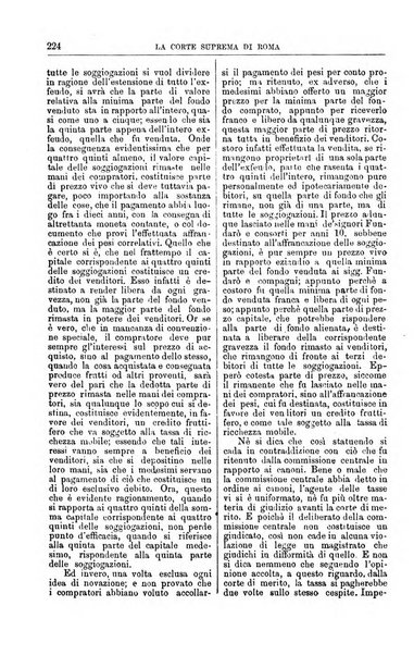 La Corte suprema di Roma raccolta periodica delle sentenze della Corte di cassazione di Roma