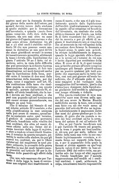 La Corte suprema di Roma raccolta periodica delle sentenze della Corte di cassazione di Roma