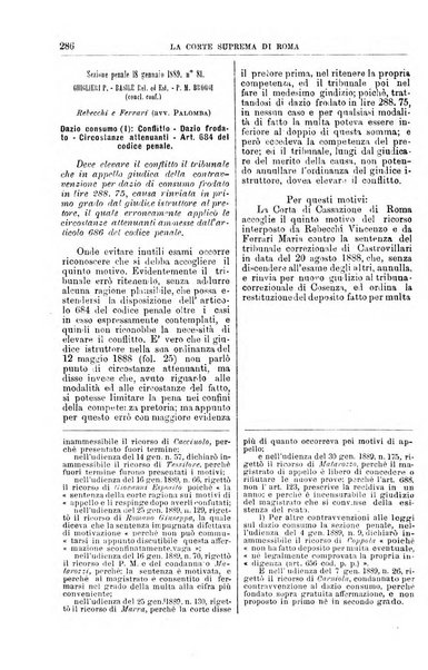 La Corte suprema di Roma raccolta periodica delle sentenze della Corte di cassazione di Roma