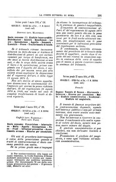 La Corte suprema di Roma raccolta periodica delle sentenze della Corte di cassazione di Roma