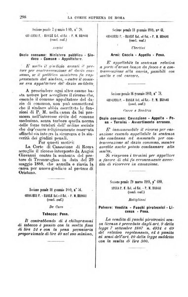 La Corte suprema di Roma raccolta periodica delle sentenze della Corte di cassazione di Roma