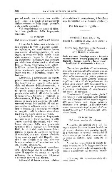 La Corte suprema di Roma raccolta periodica delle sentenze della Corte di cassazione di Roma