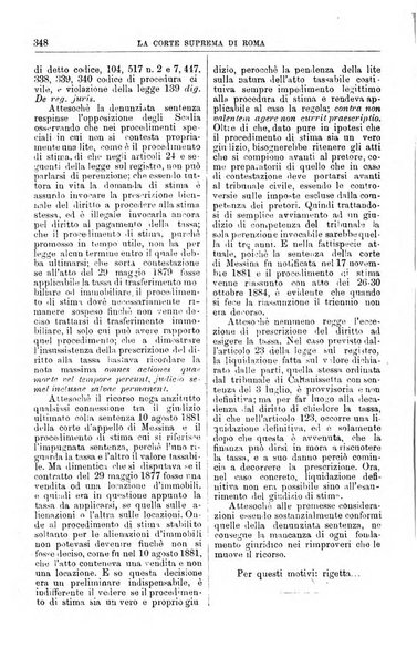 La Corte suprema di Roma raccolta periodica delle sentenze della Corte di cassazione di Roma