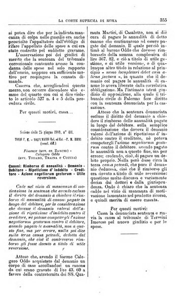 La Corte suprema di Roma raccolta periodica delle sentenze della Corte di cassazione di Roma