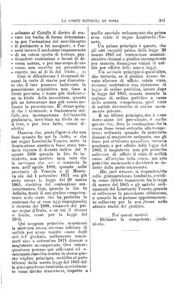 La Corte suprema di Roma raccolta periodica delle sentenze della Corte di cassazione di Roma