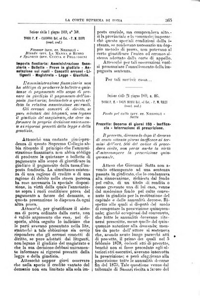 La Corte suprema di Roma raccolta periodica delle sentenze della Corte di cassazione di Roma