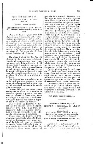 La Corte suprema di Roma raccolta periodica delle sentenze della Corte di cassazione di Roma