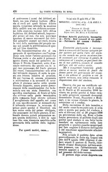 La Corte suprema di Roma raccolta periodica delle sentenze della Corte di cassazione di Roma