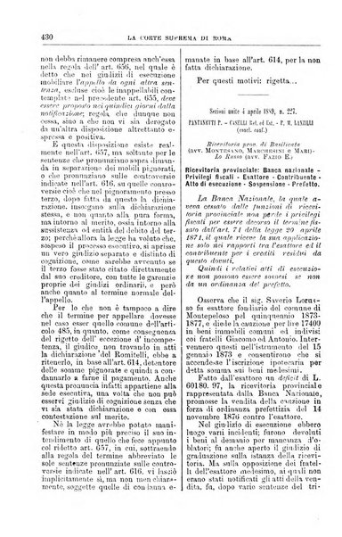 La Corte suprema di Roma raccolta periodica delle sentenze della Corte di cassazione di Roma