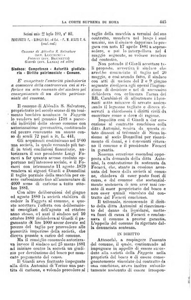 La Corte suprema di Roma raccolta periodica delle sentenze della Corte di cassazione di Roma