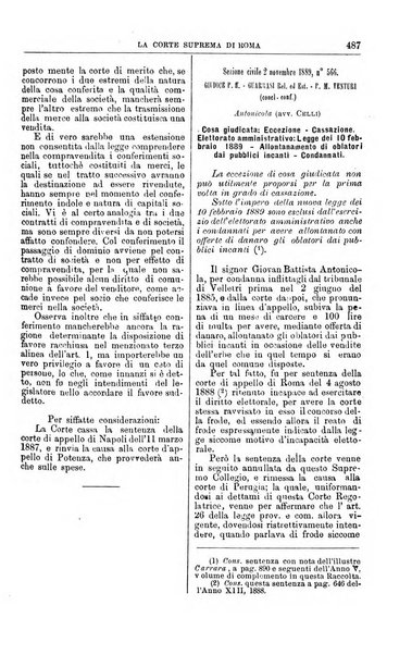 La Corte suprema di Roma raccolta periodica delle sentenze della Corte di cassazione di Roma