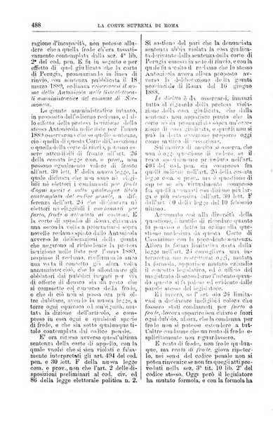 La Corte suprema di Roma raccolta periodica delle sentenze della Corte di cassazione di Roma