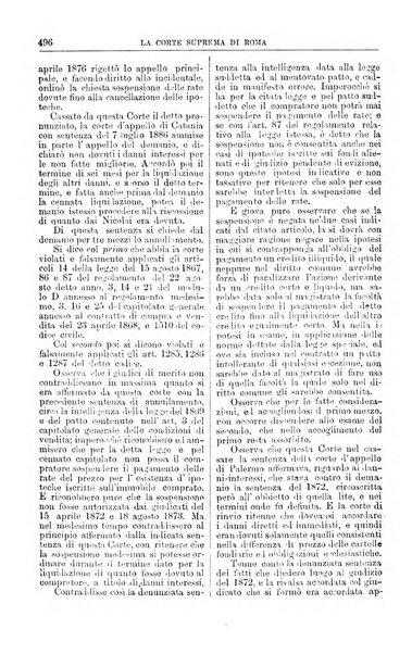 La Corte suprema di Roma raccolta periodica delle sentenze della Corte di cassazione di Roma