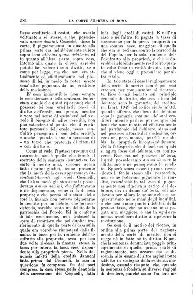 La Corte suprema di Roma raccolta periodica delle sentenze della Corte di cassazione di Roma