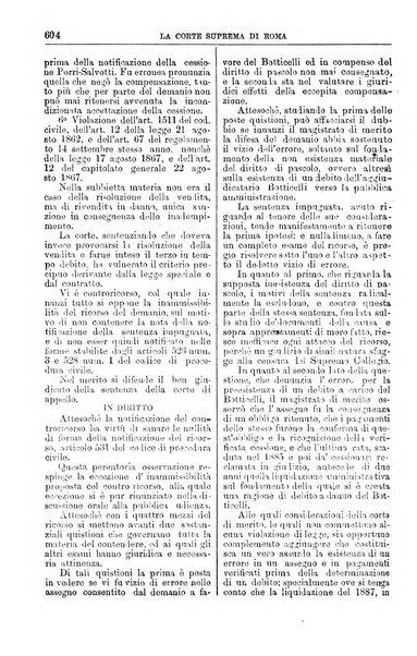 La Corte suprema di Roma raccolta periodica delle sentenze della Corte di cassazione di Roma