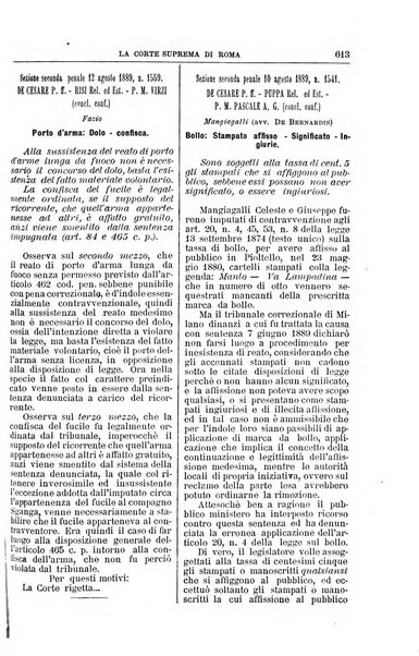 La Corte suprema di Roma raccolta periodica delle sentenze della Corte di cassazione di Roma