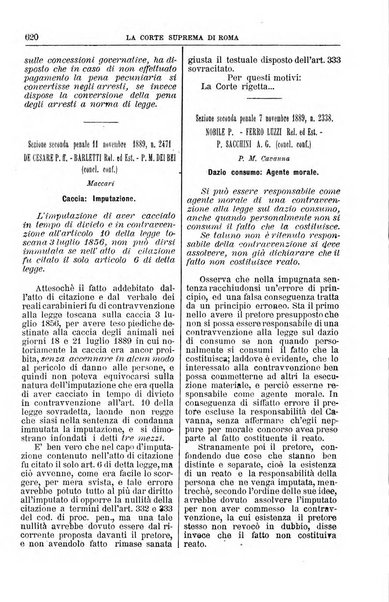 La Corte suprema di Roma raccolta periodica delle sentenze della Corte di cassazione di Roma