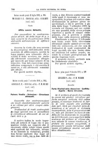 La Corte suprema di Roma raccolta periodica delle sentenze della Corte di cassazione di Roma