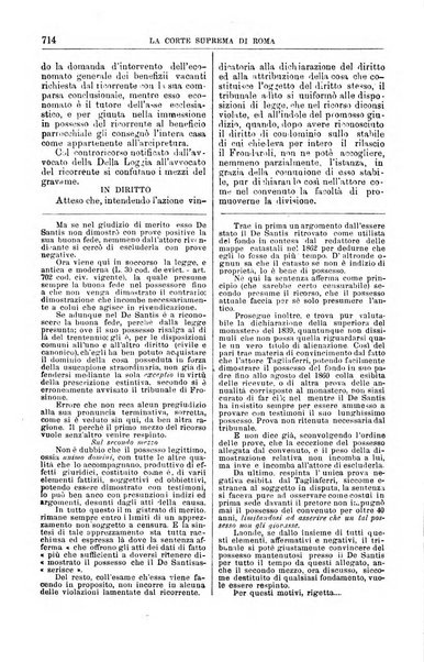 La Corte suprema di Roma raccolta periodica delle sentenze della Corte di cassazione di Roma