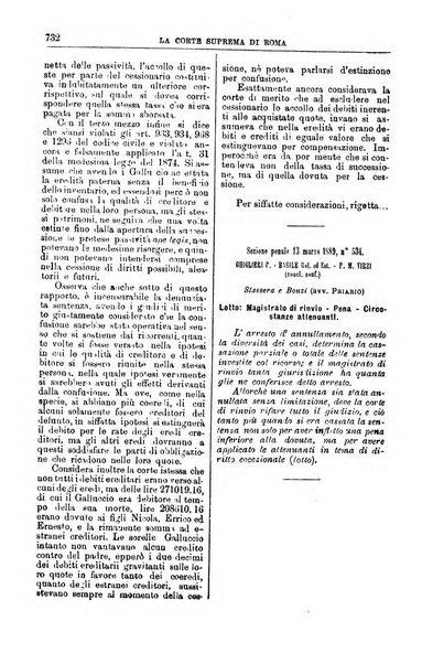 La Corte suprema di Roma raccolta periodica delle sentenze della Corte di cassazione di Roma